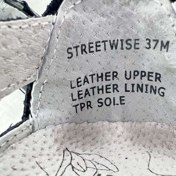 SPRING STEP 'Streetwise' Women's Navy Leather Comfort Shoes 6.5/7 Preppy Walking - Picture 9 of 10